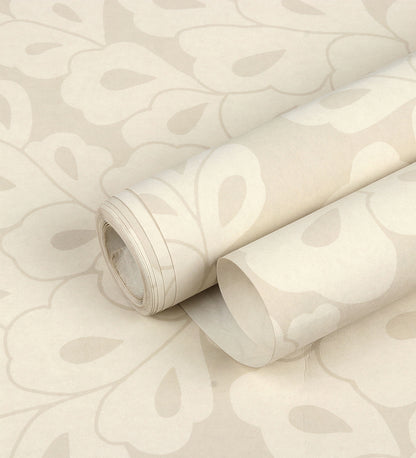 Belle de jour Beige & Off White Leaf Design Floral Wallpaper 301431