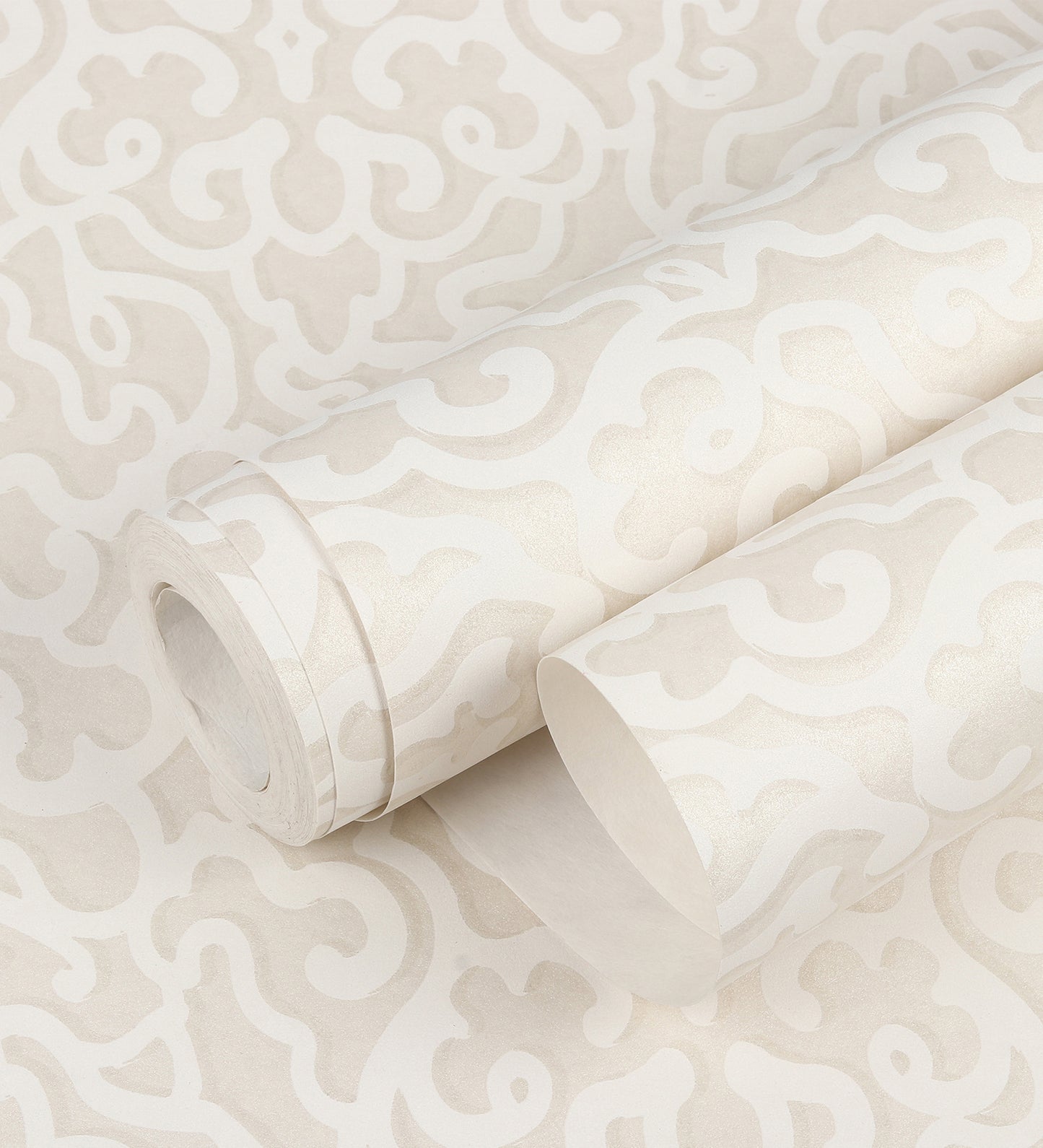 Zircon Beige Abstract Scroll Wallpaper 317010