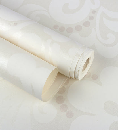 Zircon Off White Pearly Floral Wallpaper 317020