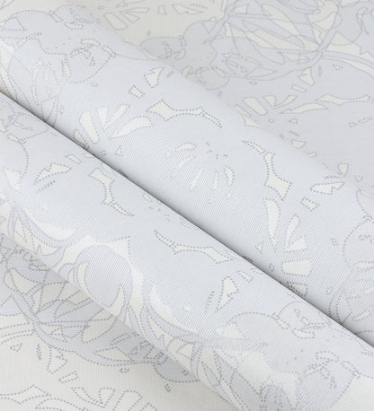 Zircon Baby Blue Dotted Imperial Ogee Wallpaper 317060