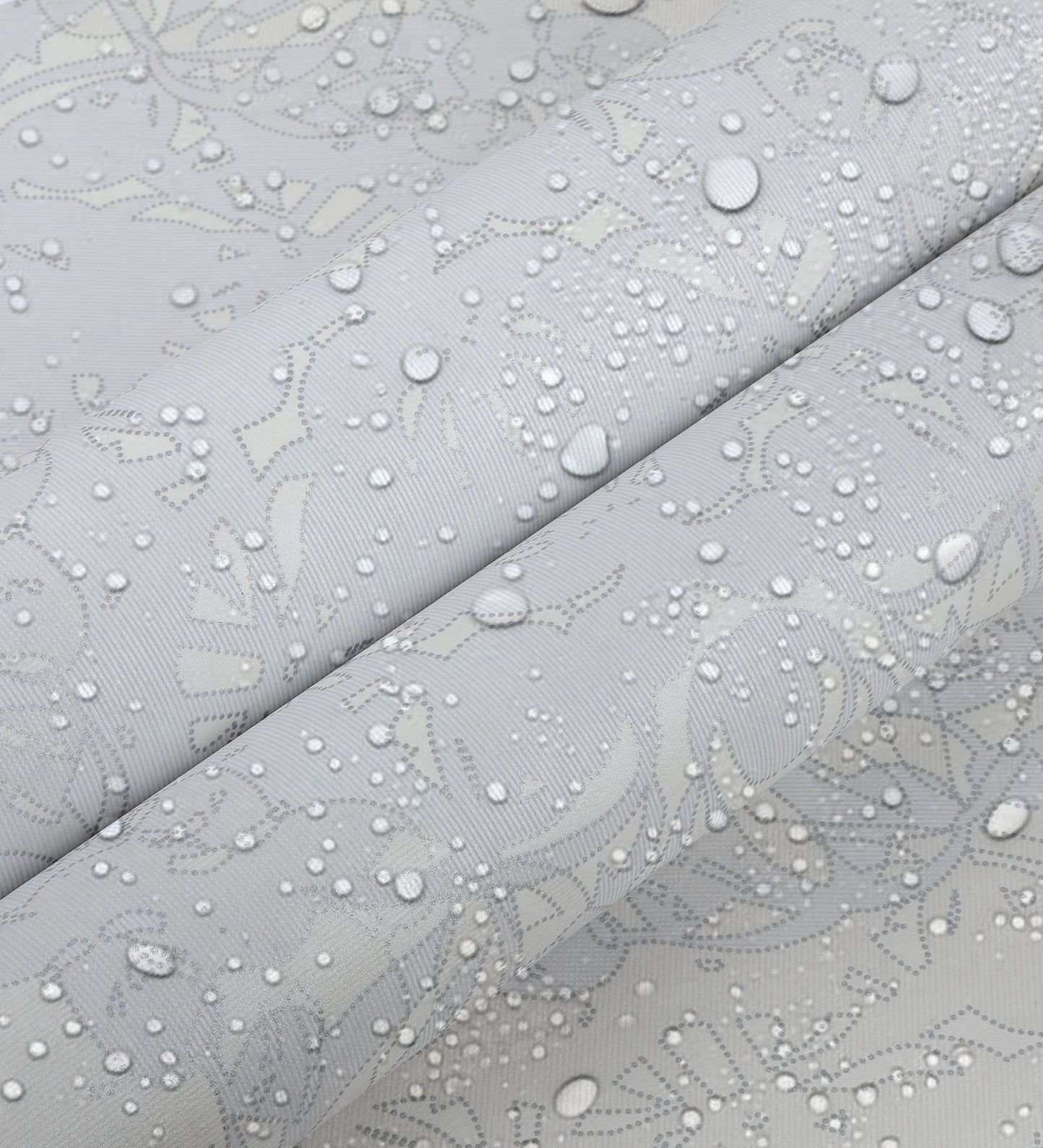 Zircon Baby Blue Dotted Imperial Ogee Wallpaper 317060