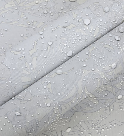 Zircon Baby Blue Dotted Imperial Ogee Wallpaper 317060