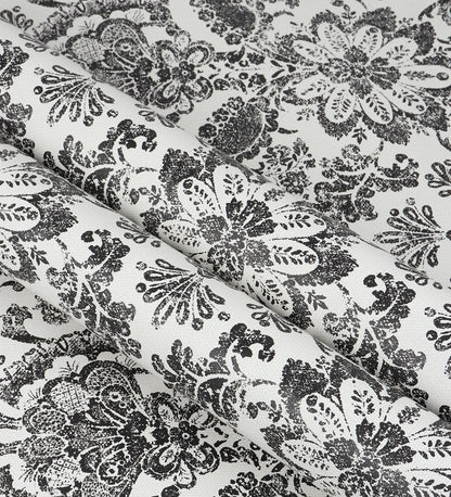 American Classic Black and White Baroque Wallpaper 330800
