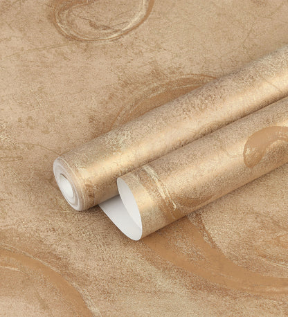 American Classic Jagged Gold Floral Swirls Wallpaper 330866