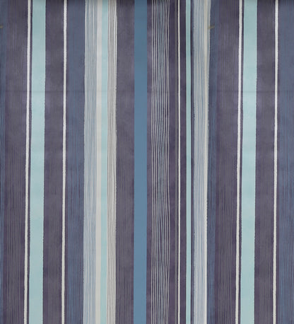 Raval White, Sky Blue & Brown Striped Design Wallpaper 341513