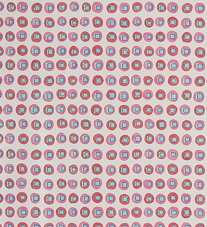 Raval Red & Pink Classic Dotted Circle Design Wallpaper 341542