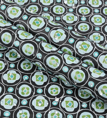 Raval Green & White Classic Dotted Circle Design Wallpaper 341550