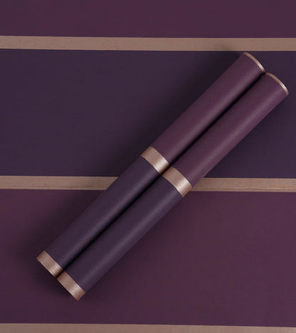 Gracia Plum and Cream Striped Wallpaper 301244