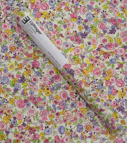 Raval Cherry Red, Yellow & Violet Floral Design Wallpaper 341531