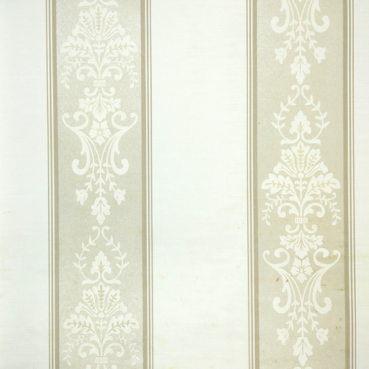 Lyndhurst Faded Grey Striped Alternate Baroque Design Wallpaper 331963
