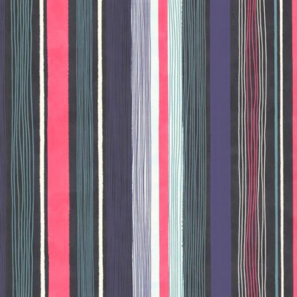 Raval Pink, White & Green Striped Design Wallpaper 341510