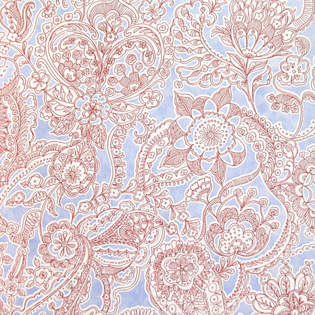 Raval  Turquoise Sketched Floral Design Wallpaper 341526