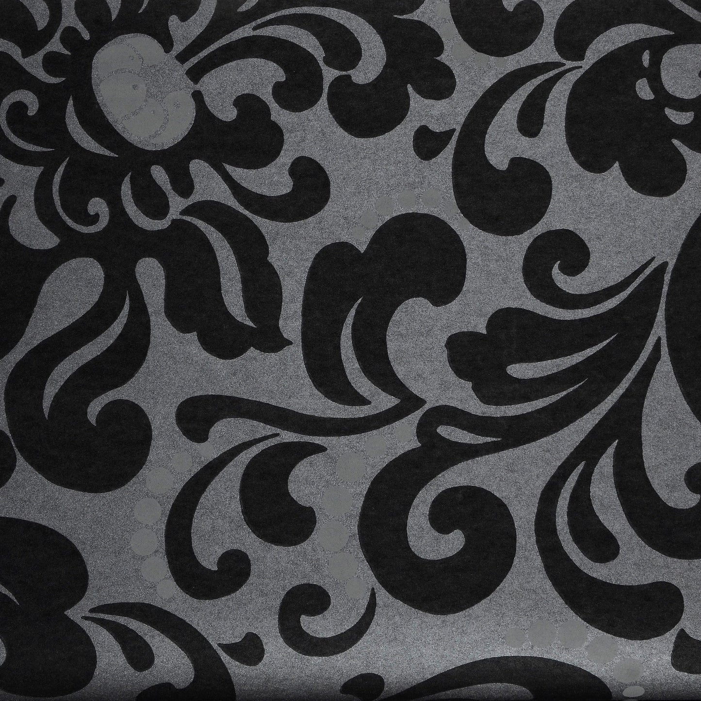 Zircon Shadow Gray Pearly Floral Wallpaper 317025
